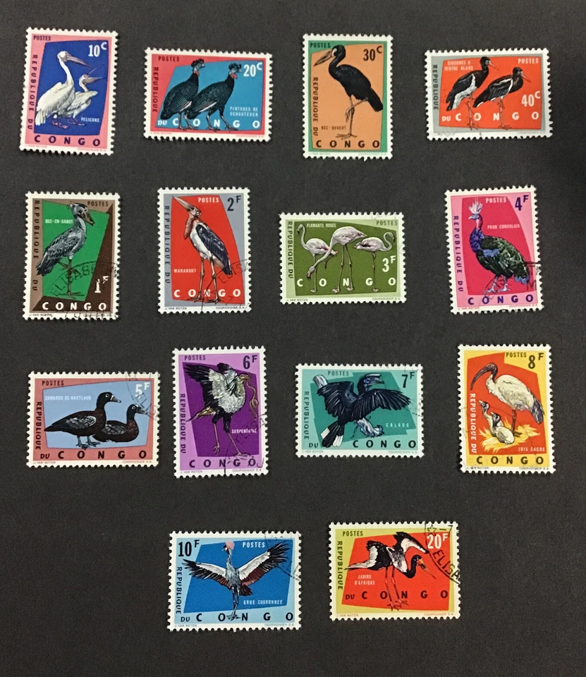 REPÚBLICA DEMOCRÁTICA DEL CONGO 1963 EN MUY BUEN ESTADO usado Sc#429-42, (W41) Foto 1 de 1