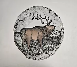 Vintage Signed Stan Langtwait Shapes of Clay Elk/Buck Made from Volcanic Ash- 7" - Picture 1 of 6