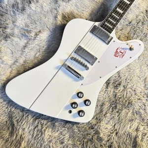 New Firebird White Electric Guitar Bone Nut 2H pickups fixed bridge - Imagen 1 de 8
