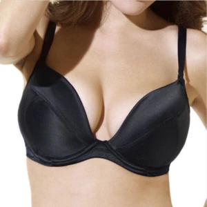 Sujetador Panache Zara Negro 32D Satinado Con Aros Acolchado Multivía 5086 - Imagen 1 de 1