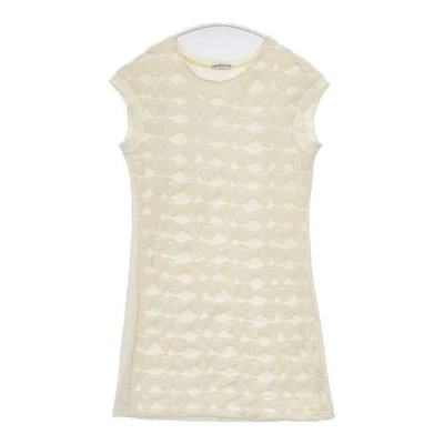 TSUMORI CHISATO Vestido Bordado Sin Mangas Mezcla Lana Blanco 5-0913T∞ Foto 1 de 4