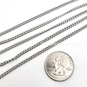 Edelstahl 4x3 mm Glieder Runde Panzerkette Halskette Armband Verkauft von FT - Bild 1 von 7