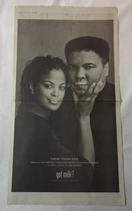 2001 ganzseitige Zeitungsanzeige ~ LAILA & MUHAMMAD ALI - GOT MILK? ~ boxen - Bild 1 von 1