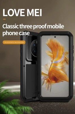 LOVE MEI Impermeable Gorilla Glass Metal Funda para Huawei Mate 60 P40 P60 Pro Foto 1 de 4