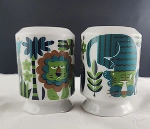 Mid Century Modern Zoo Tier Salz Pfefferstreuer 3" Sanyei Nagoya charmante Kunst  - Bild 1 von 7