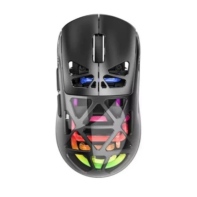 NEW M7 RGB Wireless 2.4G/BT/Wired Tri-mode Gaming Mouse Transparent Hollow Mice - Image 1 of 4