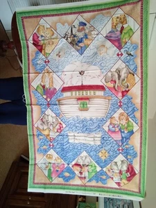 Good Ship Noah Fabric Panel by J.Wecker-Frisch for SSI Crib Wall Quilt Sew 29x44 - Picture 1 of 4