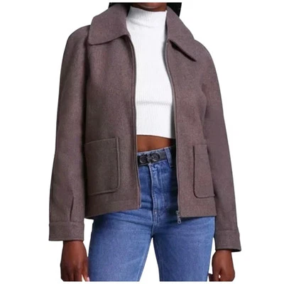 Bagatelle 短拉链前领夹克巧克力棕色谷仓编舞中号 — 第 1/4 张图片