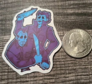 Micheal Myers Jason Sticker Halloween Friday The 13th Horror Free USA Shipping - Picture 1 of 3