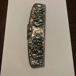 Vintage Faux Schildpatt Kamm in Silberplatte Repousse Etui Made in Denmark - Bild 1 von 4
