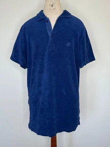 Vilebrequin Men's Phoenix Terry Knit Polo Short Sleeve Blue Size Large - Picture 1 of 7