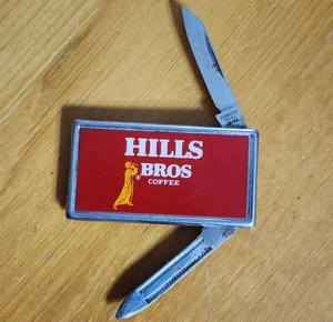 VINTAGE HILL BROS COMBINAZIONE CAFFÈ FERMASOLDI 2 LAME COLTELLO DA TASCA BARLOW 2" - Foto 1 di 2