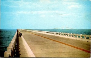 Florida Skyway Brücke Angeln Sport Vintage Postkarte - Bild 1 von 2