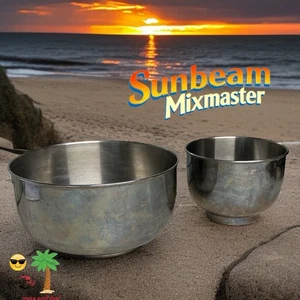 Original OEM Sunbeam Mixmaster MMA & MMB Edelstahl Schüsseln 6" & 9"L👀K Lesen! - Bild 1 von 7