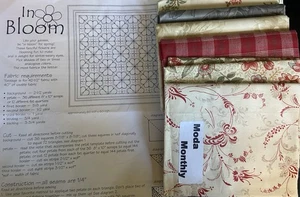 Moda Monthly Minis In Bloom With Etchings By 3 Sisters For Moda OOP Line - Picture 1 of 9