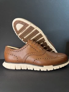 Cole Haan Men's ZERØGRAND Remastered Wingtip Oxfords British Tan Size 10 C39602 - Picture 1 of 7