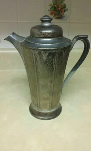 Antiguo agitador de cócteles Art Deco placa de plata con caja Rogers & Son - Imagen 1 de 11