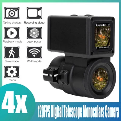 120FPS Digital Telescope Monoculars Camera 4KHD Video Photo Recorder For Hunting - Image 1 of 4