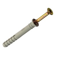 PACK OF 500 M5 x 30mm MASONRY BRICK NYLON COUNTERSUNK HAMMER FIXINGS CSK *