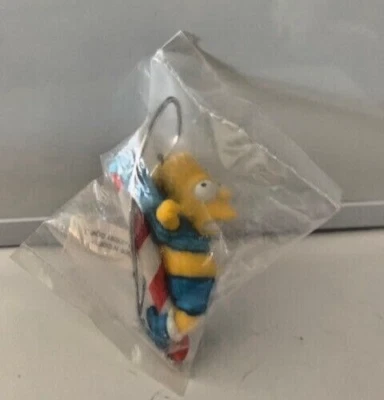Vintage Os Simpsons 1990 Bart Simpson Candy Cane Tree Ornament Novo Na Caixa - Imagem 1 de 2