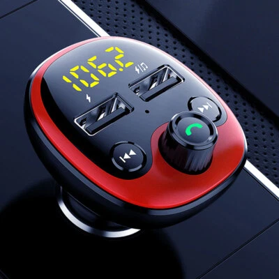 Kit adaptador reproductor de MP3 transmisor FM para automóvil Bluetooth cargador USB inalámbrico Foto 1 de 4