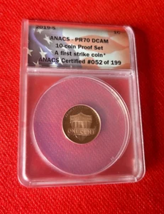 2019 S ONE CENT ANACS PR70DCAM  - Picture 1 of 2