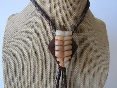 Rattlesnake Rattler Bolo Tie Necklace Wedding Gothic Bone Necktie Jewelry N5397 - Изображение 1 из 4