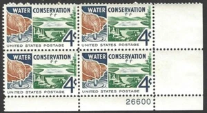 US Scott #1150 4¢ Water Conservation MNH Plate Block PB4 - 1960 - Picture 1 of 1