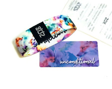 ZOX **UNCONDITIONAL** Silver Strap large NIP Wristband w/Card FOXES