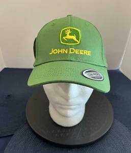 John Deere Green Low Profile Tractor Farm Cap w/Hook and Loop Adjustable Hat NWT - Picture 1 of 5