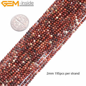2mm 3mm 4mm Natural Gemstones Round Tiny Small Spacer Beads Jewelry Making 15"