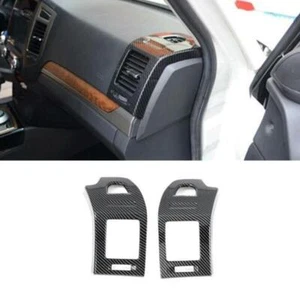 Carbon Fiber 2X Side Air Outlet Vent Cover Trim For Mitsubishi Pajero 2009-2021 - Picture 1 of 8