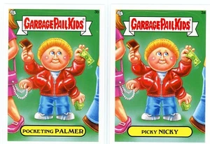 2012 Topps Garbage Pail Kids BNS1 PICKY NICKY/POCKETING PALMER 3A/B Base Sticker - Picture 1 of 1