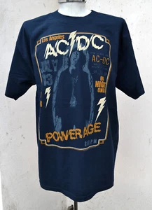 AC/DC Shirt Powerage 2010 Official NOS Size XL Navy Blue ACDC - Picture 1 of 4