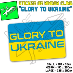 10% to charity GLORY TO UKRAINE Flag Sticker Vinyl Decal Car Window Bumper Putin - Picture 1 of 1