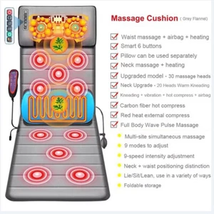 Full Body Massage Comfier Massage Mat with Heat Pad Bed Shiatsu Neck Massage New - Picture 1 of 14