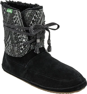 Mujer Sanuk Soulshine Chill SWF10434 NEGRO Negro Gamuza Botines Zapatillas Botas Foto 1 de 3