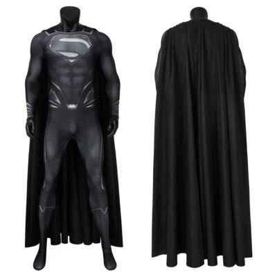 Disfraz de Superman Clark Kent Liga de la Justicia Cosplay Traje Negro Foto 1 de 4