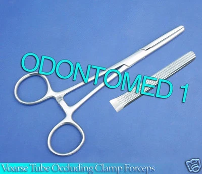 INSTRUMENTOS QUIRÚRGICOS DENTADOS PINZA ABRAZADERA OCLUSIVA TUBO GRUESO 5.5" Foto 1 de 3