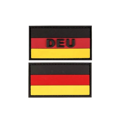Klett-Abzeichen PVC 3D-Patch Deutschland Flagge DEU klein 5,5 x 3cm
