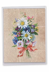 1 Big Thank You Greeting Card - Flower Press J6454BTYG - Picture 1 of 6