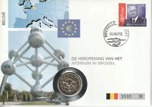 MDS CARTA NUMISMÁTICA BELGIA CON 2 EUROS 2006 "ATOMIUM IN BRUSELAS" - Imagen 1 de 2