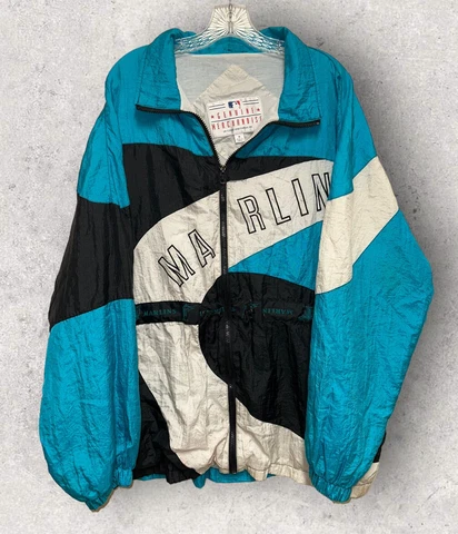 Vtg Turbo Sportswear Genuine Merchandise Florida Marlins Windbreaker Medium RARE Cover
