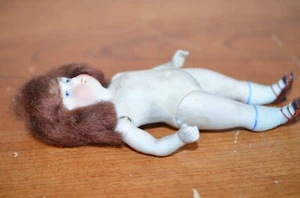 Antique German Bisque Red Hair 6 Inch Jointed Doll - Picture 1 of 4