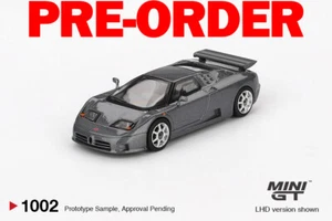 (Pre-ordine) Modellino auto Mini GT #1002 Bugatti EB110 Super Sport Grigio Scuro - Foto 1 di 4