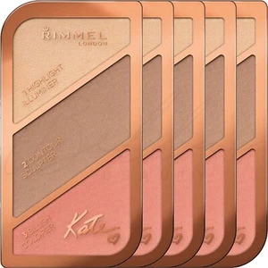 Paleta iluminadora de contorno de escultura RIMMEL Kate - 002 Coral Glow*PAQUETE DE 5* - Imagen 1 de 5