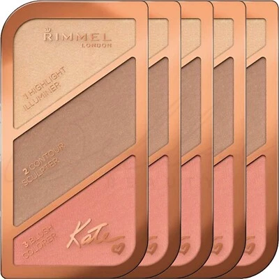 RIMMEL Kate Sculpting Contouring Highlighter Palette - 002 Coral Glow*PACK OF 5* - Image 1 of 4