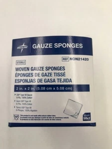 Lot of 3 Boxes Plus 50 Indiv Sterile 2 x 2 100% Cotton Woven Gauze Sponges - Picture 1 of 1