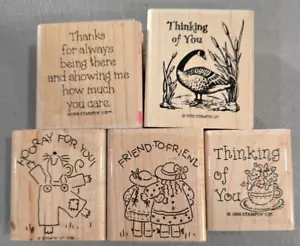 Stampin' Up! 5 estampillas de goma Thinking of You - Imagen 1 de 2