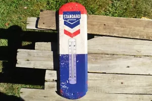 Standard Oil Co. Thermometer Tin Metal Sign - SOCONY - Chevron - Gas Station - Picture 1 of 6